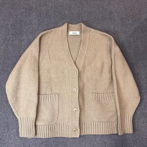 Buck Mason Sweater Women Small Beige Cardigan Alpaca Wool Blend Button Up